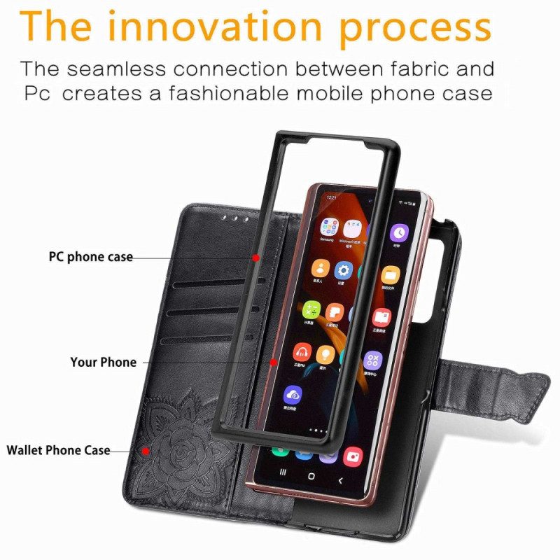 Flip Case voor Samsung Galaxy Z Fold 4 Gigantische Vlinder