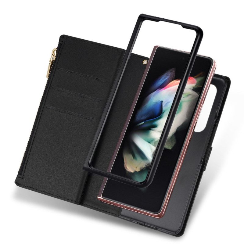 Folio-hoesje voor Samsung Galaxy Z Fold 4 Ultra Lovertjes Met Riem