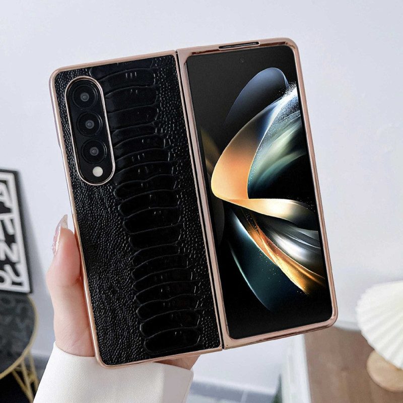 Hoesje voor Samsung Galaxy Z Fold 4 Croco Lijn