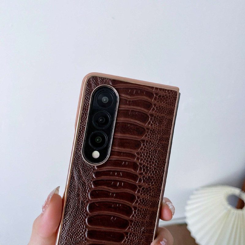 Hoesje voor Samsung Galaxy Z Fold 4 Croco Lijn