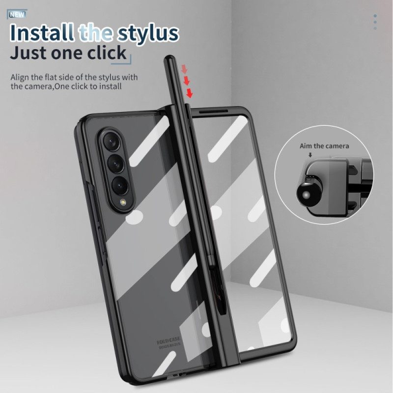 Hoesje voor Samsung Galaxy Z Fold 4 Frosted Shell Met Stylus