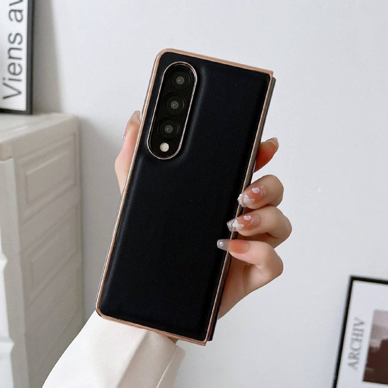 Hoesje voor Samsung Galaxy Z Fold 4 Gewoon Premium Kunstleer