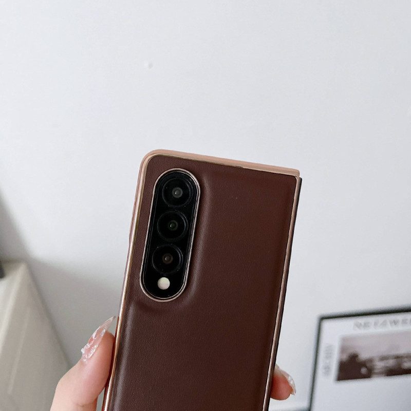 Hoesje voor Samsung Galaxy Z Fold 4 Gewoon Premium Kunstleer