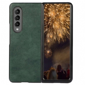 Hoesje voor Samsung Galaxy Z Fold 4 Klassiek Kunstleer