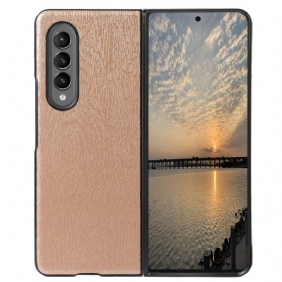 Hoesje voor Samsung Galaxy Z Fold 4 Kunstleer Houtstructuur