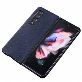 Hoesje voor Samsung Galaxy Z Fold 4 Kunstleer Nylon Textuur