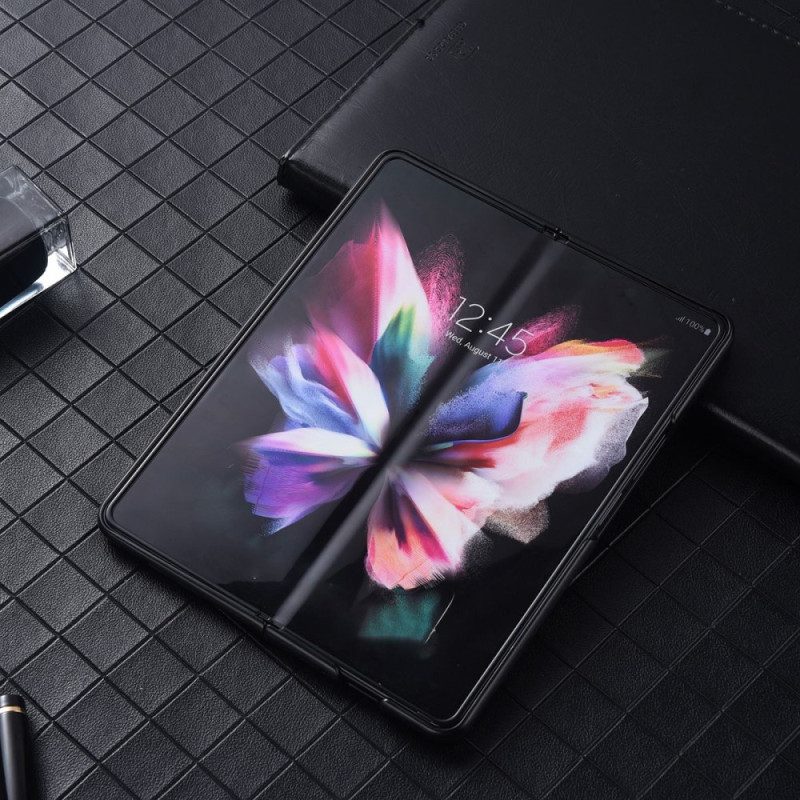 Hoesje voor Samsung Galaxy Z Fold 4 Kunstleer Nylon Textuur