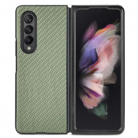 Telefoonhoesje voor Samsung Galaxy Z Fold 4 Koolstofvezel Met Geweven Effect