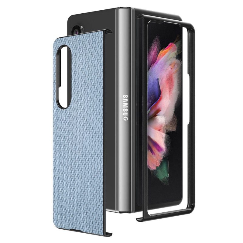 Telefoonhoesje voor Samsung Galaxy Z Fold 4 Koolstofvezel Met Geweven Effect