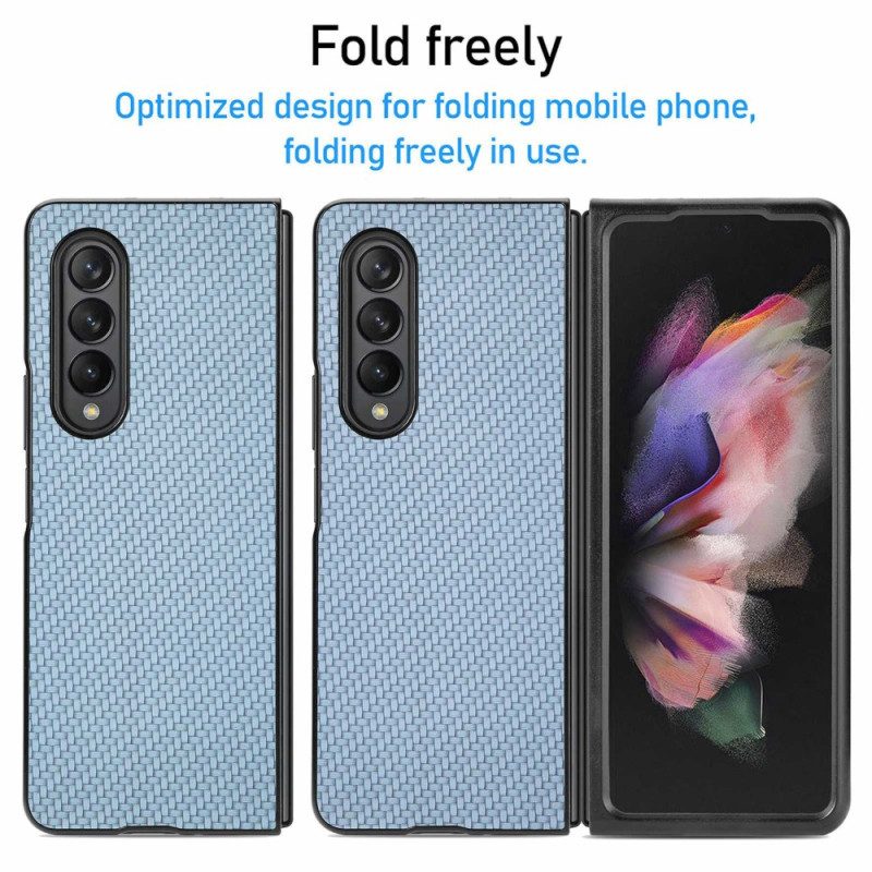 Telefoonhoesje voor Samsung Galaxy Z Fold 4 Koolstofvezel Met Geweven Effect