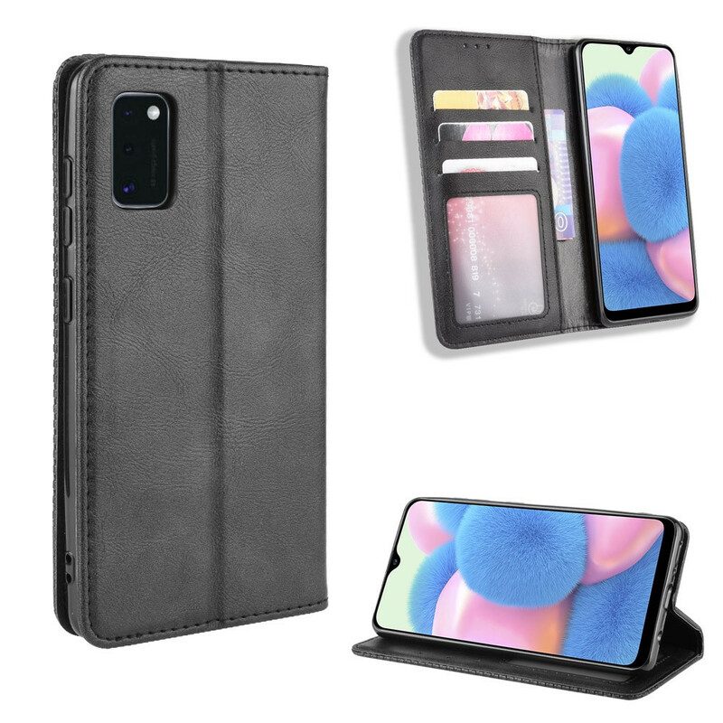 Bescherming Hoesje voor Samsung Galaxy A41 Folio-hoesje Gestileerd Vintage Leereffect