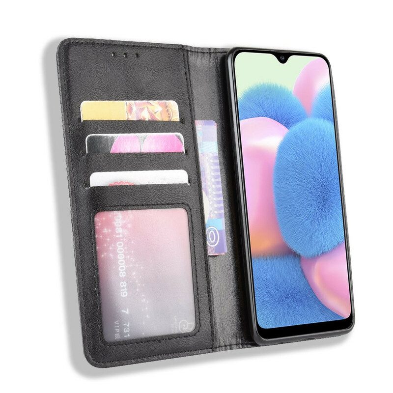 Bescherming Hoesje voor Samsung Galaxy A41 Folio-hoesje Gestileerd Vintage Leereffect