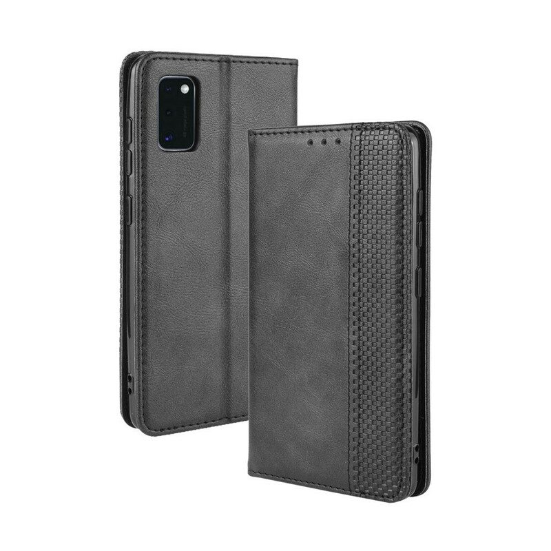 Bescherming Hoesje voor Samsung Galaxy A41 Folio-hoesje Gestileerd Vintage Leereffect