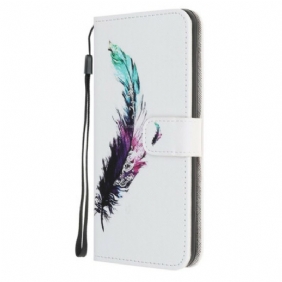 Flip Case voor Samsung Galaxy A41 Met Ketting Veer Met Koord