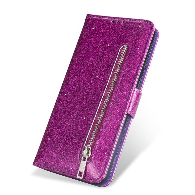 Folio-hoesje voor Samsung Galaxy A41 Glitter Portemonnee