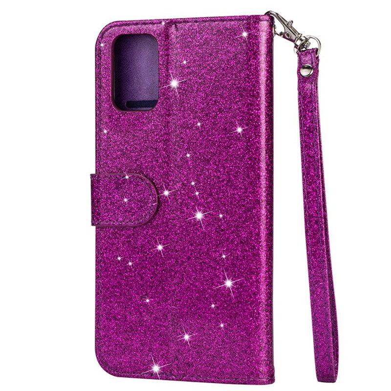 Folio-hoesje voor Samsung Galaxy A41 Glitter Portemonnee