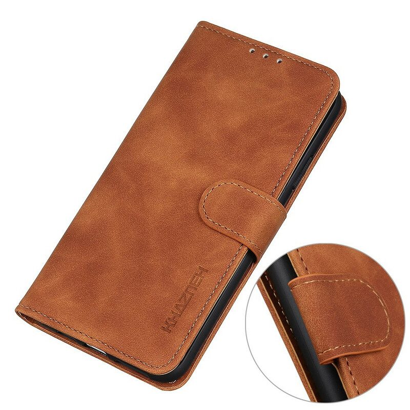 Folio-hoesje voor Samsung Galaxy A41 Khazneh Vintage Leereffect