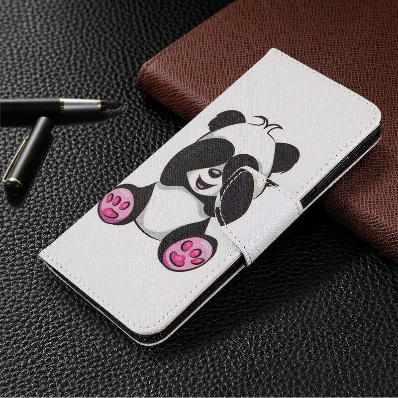 Folio-hoesje voor Samsung Galaxy A41 Panda-plezier