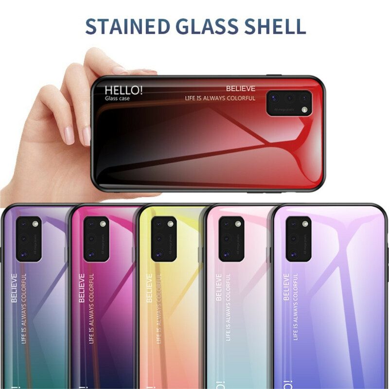 Hoesje voor Samsung Galaxy A41 Gehard Glas Hallo