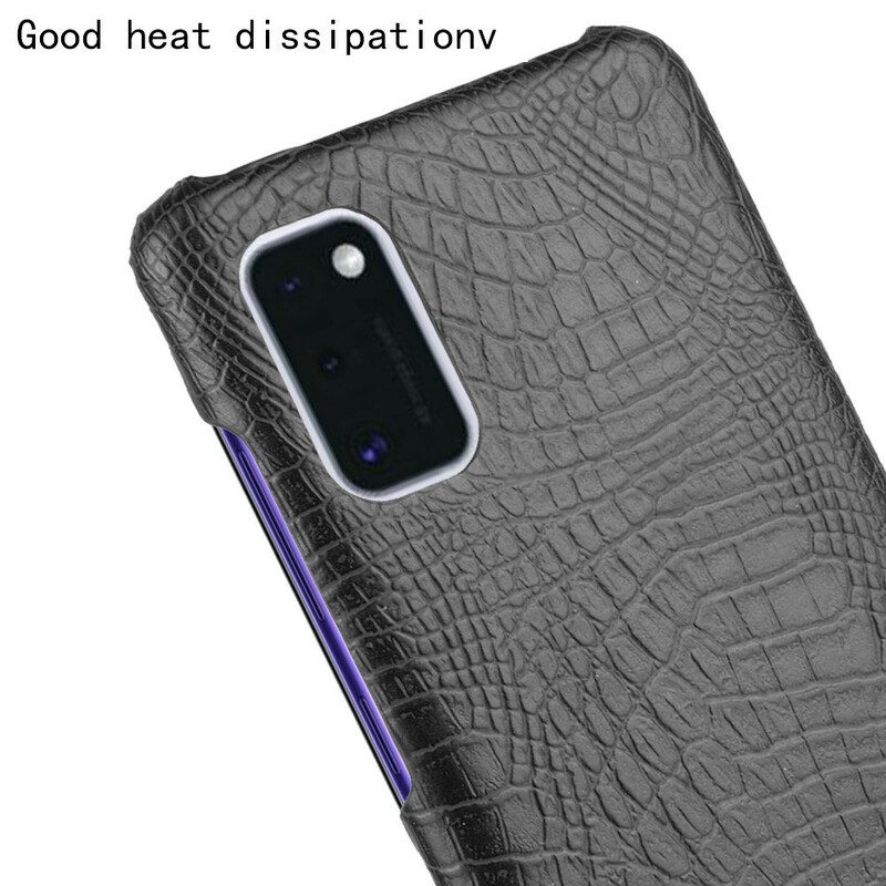 Hoesje voor Samsung Galaxy A41 Krokodillenhuid-effect