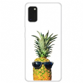 Hoesje voor Samsung Galaxy A41 Transparante Ananas Met Glazen