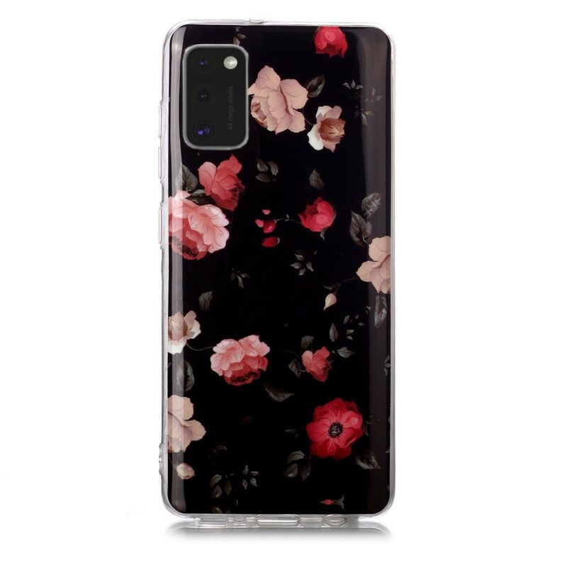 Telefoonhoesje voor Samsung Galaxy A41 Fluorescerende Bloemenserie