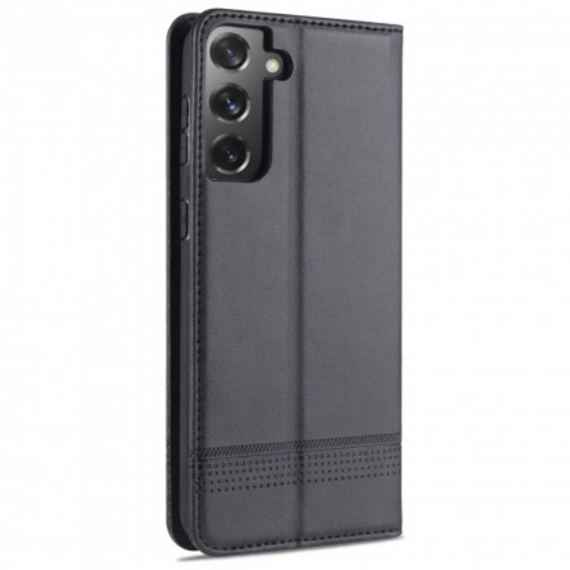 Bescherming Hoesje voor Samsung Galaxy S21 5G Folio-hoesje Azns Leerstyling