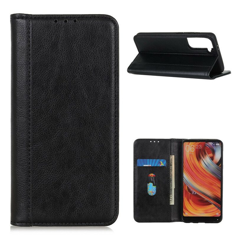 Bescherming Hoesje voor Samsung Galaxy S21 5G Folio-hoesje Elegantie Split Litchi Leer