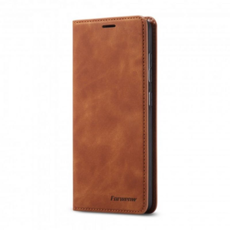 Bescherming Hoesje voor Samsung Galaxy S21 5G Folio-hoesje Forwenw Ledereffect