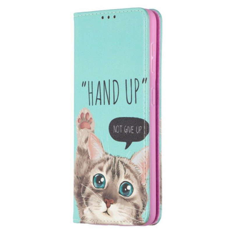 Bescherming Hoesje voor Samsung Galaxy S21 5G Folio-hoesje Hand Omhoog