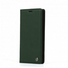 Bescherming Hoesje voor Samsung Galaxy S21 5G Folio-hoesje Hanman Leereffect