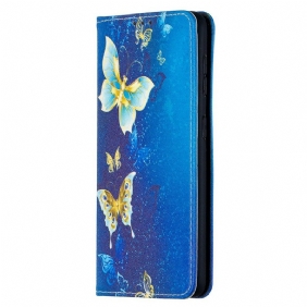 Bescherming Hoesje voor Samsung Galaxy S21 5G Folio-hoesje Kleurrijke Vlinders