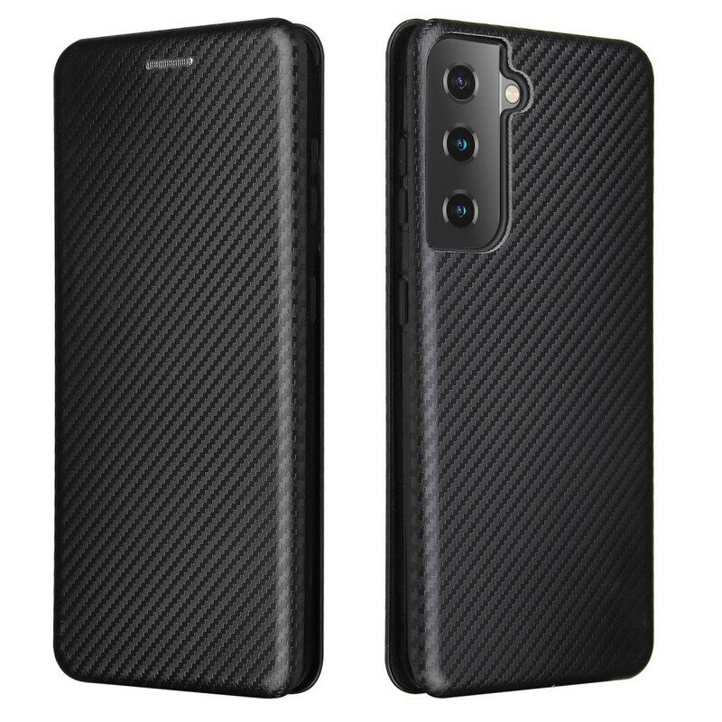 Bescherming Hoesje voor Samsung Galaxy S21 5G Folio-hoesje Koolstofvezel