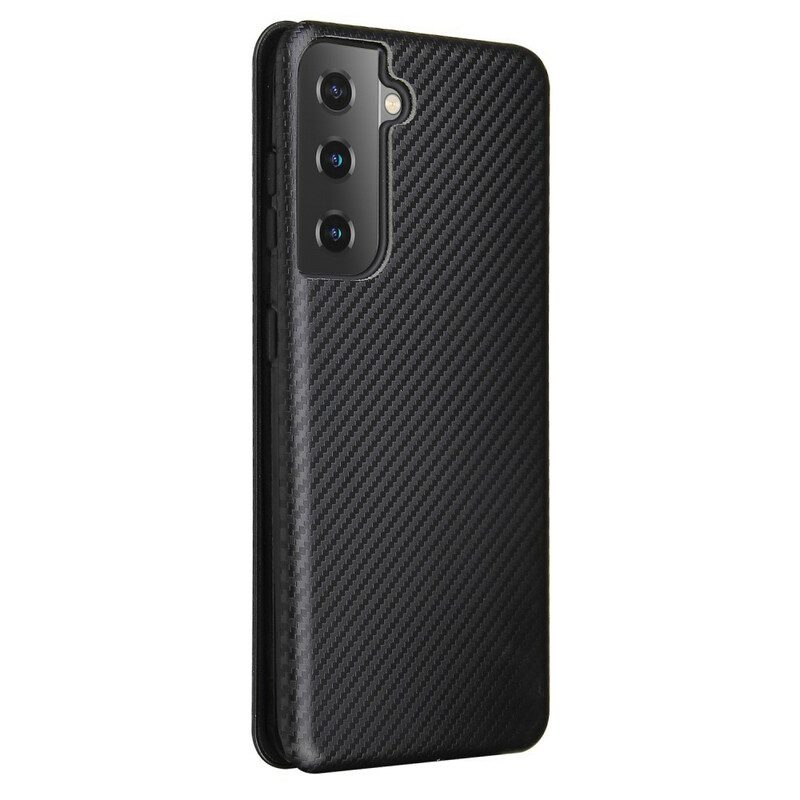 Bescherming Hoesje voor Samsung Galaxy S21 5G Folio-hoesje Koolstofvezel