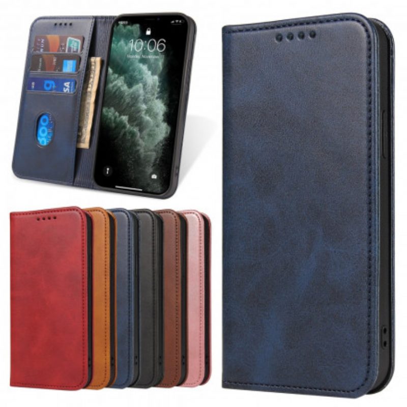 Bescherming Hoesje voor Samsung Galaxy S21 5G Folio-hoesje Leereffect In Zakelijke Stijl