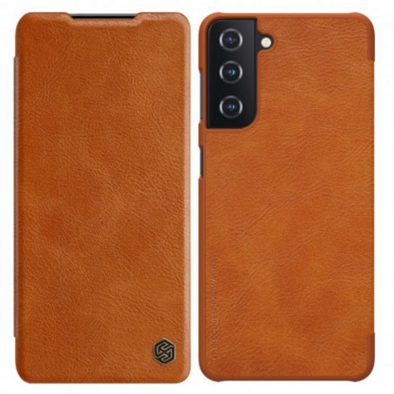 Bescherming Hoesje voor Samsung Galaxy S21 5G Folio-hoesje Nillkin Qin-serie