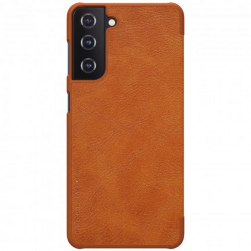 Bescherming Hoesje voor Samsung Galaxy S21 5G Folio-hoesje Nillkin Qin-serie