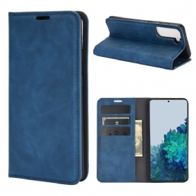 Bescherming Hoesje voor Samsung Galaxy S21 5G Folio-hoesje Zacht Leereffect