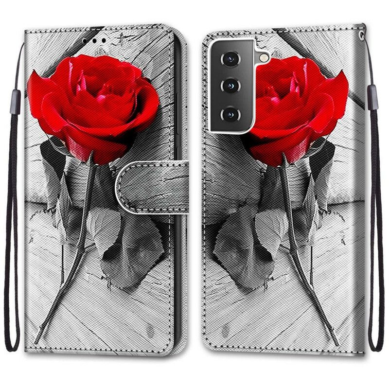 Flip Case voor Samsung Galaxy S21 5G Bloemen Wonder