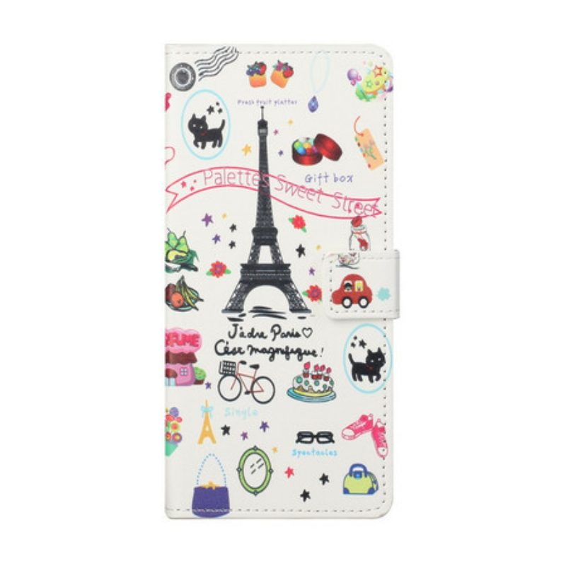 Flip Case voor Samsung Galaxy S21 5G Ik Hou Van Parijs