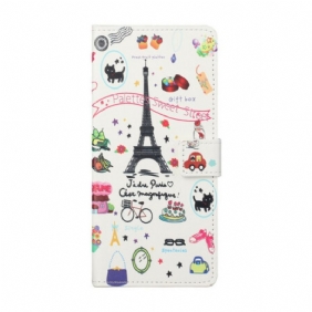 Flip Case voor Samsung Galaxy S21 5G Ik Hou Van Parijs