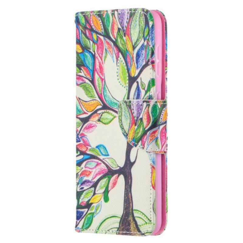 Flip Case voor Samsung Galaxy S21 5G Kleurrijke Boom