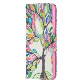 Flip Case voor Samsung Galaxy S21 5G Kleurrijke Boom