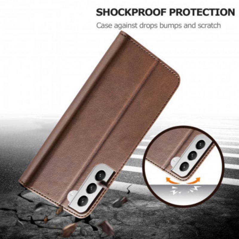 Flip Case voor Samsung Galaxy S21 5G Lc.imeeke Ledereffect