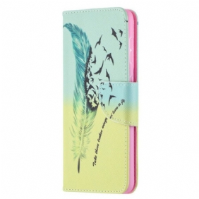 Flip Case voor Samsung Galaxy S21 5G Leren Vliegen