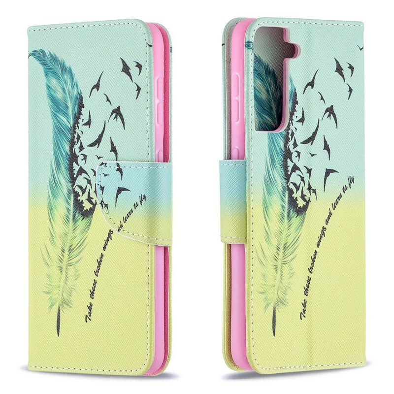 Flip Case voor Samsung Galaxy S21 5G Leren Vliegen