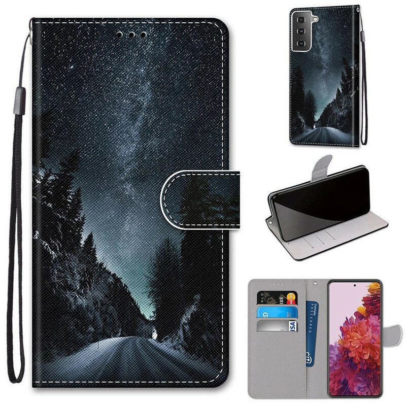 Flip Case voor Samsung Galaxy S21 5G Mysterieuze Natuur