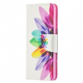 Flip Case voor Samsung Galaxy S21 5G Waterverf Bloem