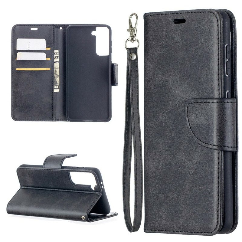 Folio-hoesje voor Samsung Galaxy S21 5G Flip Case Gladde Flap Schuin