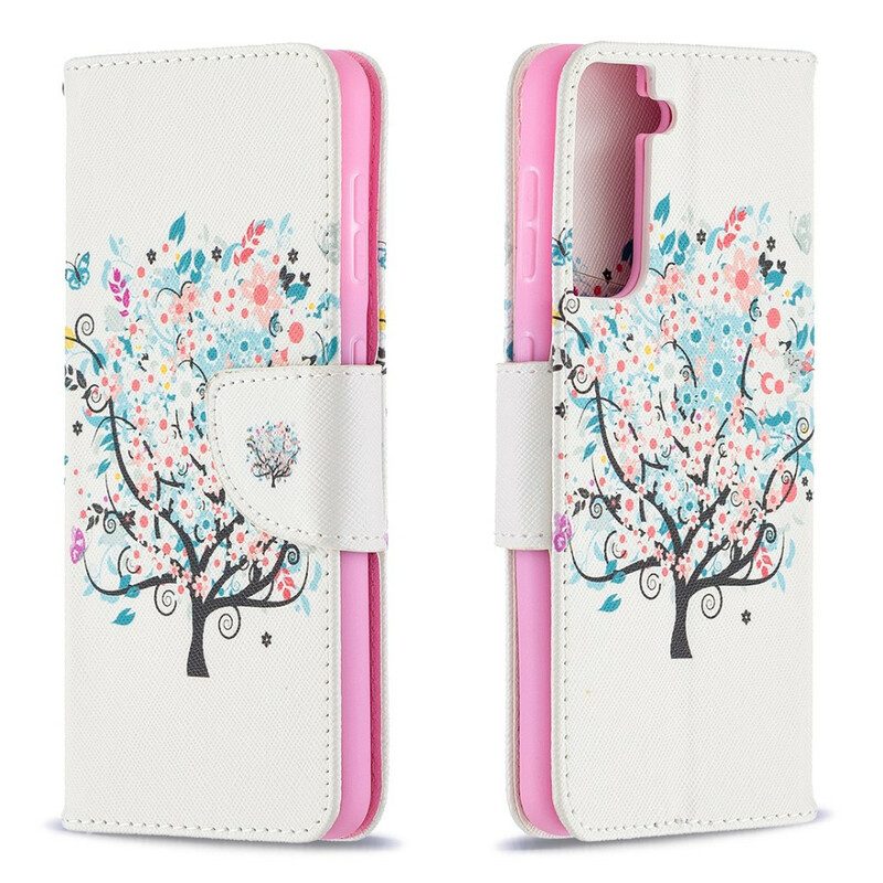 Folio-hoesje voor Samsung Galaxy S21 5G Gebloeide Boom